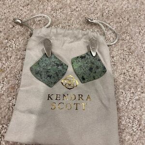 Kendra Scott green river stone earrings